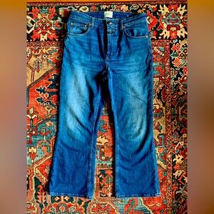 Classic Blue Denim Jeans mini crop flair size 29